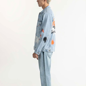 Venta al por mayor barato última venta caliente de lujo de mezclilla de algodón de los hombres hacer chaqueta de mezclilla para los hombres - Product Image 3