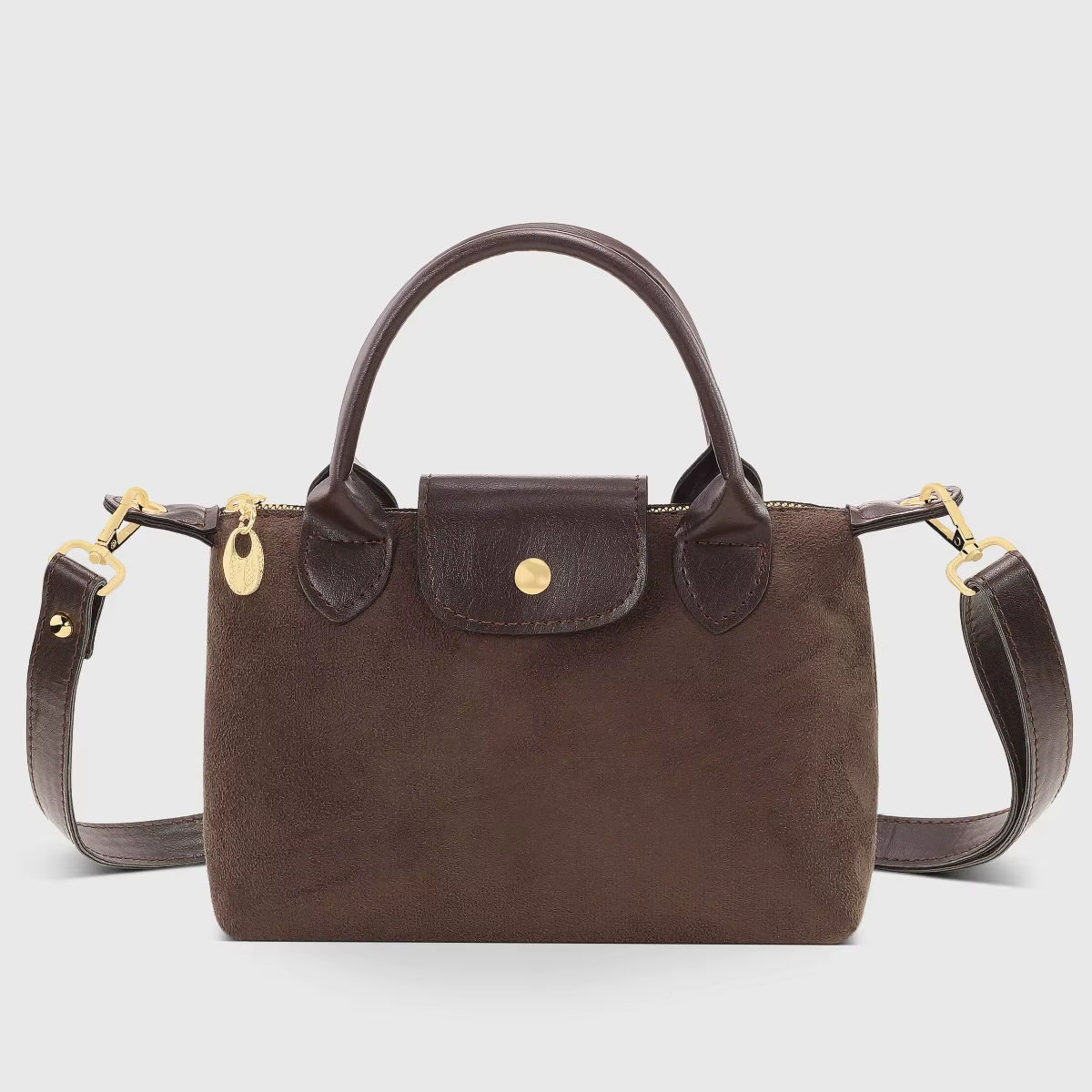 Suede Dark Brown Customize High Quality PU Leather Luxury Design Women's  Bag Famous Brand Handbags for Women Shoulder Bags