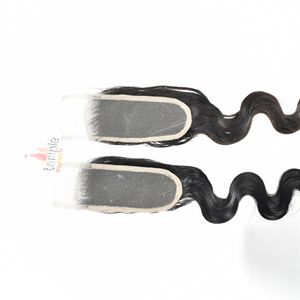 Extensions de cheveux naturels de qualité indienne 2*6 Closure Lace, couleur naturelle, cheveux noirs pour femmes, cuticules alignées, vente en gros, non traités, extensions de cheveux humains - Product Image 1