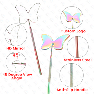 กระจกต่อขนตากระจกทำจากสแตนเลสดูแลส่วนบุคคลทนทานต่อขนตากระจก - Product Image 4