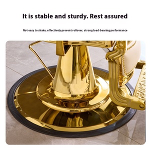 2025 meubles de salon de coiffure moderne de luxe chine station de coiffage en gros logo personnalisé chaise de barbier - Product Image 6