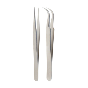 Pinzas de extensión de pestañas con agarre de diamante de acero inoxidable sólido personalizado de alta calidad con punta puntiaguda hecha a mano - Product Image 5