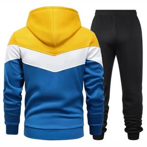 Fabricación de fábrica Ropa deportiva para hombres Jersey liso Sudadera con capucha Conjuntos de pantalones de chándal Hombres Chándales a juego de dos piezas 2025 - Product Image 2