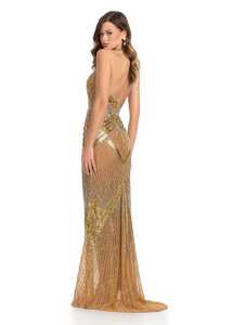 Robe longue moulante de luxe dorée pour femmes pour les soirées d'été Sexy Club Fashion avec fonction antistatique - Product Image 4