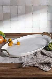 Plateau de service moderne en céramique idéal pour le brunch de Noël, les pâtisseries, les gâteaux et les boissons chaudes - Product Image 4