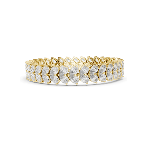 สร้อยข้อมือเพชรเทียมทรงลูกแพร์ 17.582 กะรัต คุณภาพ VVS-VS สี EF เพชร CVD ทอง 18KT 14KT 10KT เงิน 925 โรสโกลด์ สำหรับผู้หญิง - Product Image 5