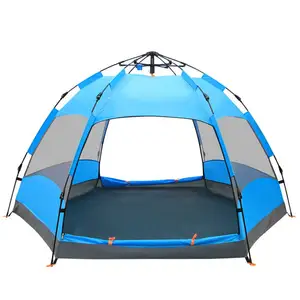 Custom cina travel 4 season la tente grande tenda da campeggio per famiglie 6 persone automatico a cupola tende da campeggio all'aperto impermeabili