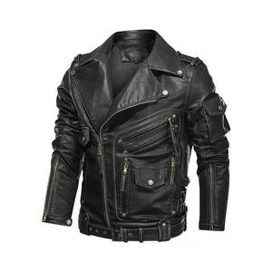 Veste en cuir de motocross personnalisée au design unique, prix bas, meilleure qualité, vestes en cuir de motocross pour hommes - Product Image 3