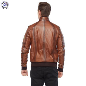 Venta al por mayor de alta calidad de peso ligero mejor diseño 2024 hombres chaqueta de cuero a la venta ahora - Product Image 4
