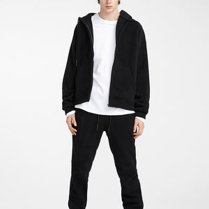 Sweat-shirt en molleton 100 % coton pour homme, personnalisé avec motif 3D en relief, col rond, manches longues, respirant, fermeture éclair – Vente en gros - Product Image 3