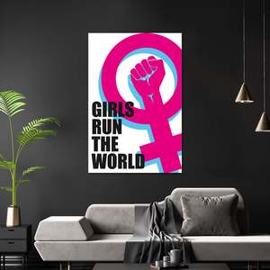 Affiche sur toile « Modern Girls Run the World » pour décoration murale - Product Image 1