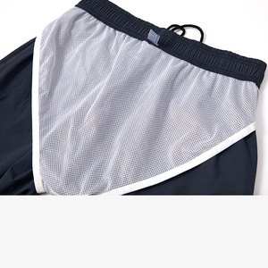 Summer Nylon Spandex Breathable Loose Men's Five-Quatar Shorts Plus Size Fitness Running Elastic Waist Shorts DDP shipping - Product Image 4