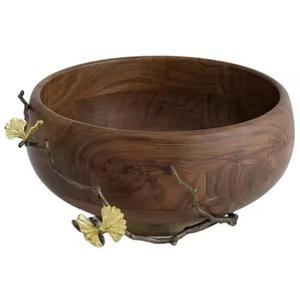 Rectangular Wooden Serving Bowl for Baking and Serving Natural Wood Bowl Handmade Natural Root Carved Wooden Decorative Bowls - Product Image 1