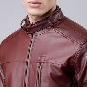 Colección de invierno, chaqueta de cuero PU para hombre de aspecto atractivo, chaqueta de cuero para hombre cómoda y suave de calle alta, entrega rápida - Product Image 5