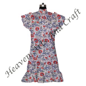 Meilleure vente Collection d'été Robe midi ethnique imprimée décontractée pour femmes Manches tissées Vêtements d'été imprimés en blocs - Product Image 6