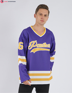 Camisetas de hockey sobre hielo de equipo de alta calidad al por mayor con bordado de apliques personalizados, ropa deportiva de la mejor calidad, camiseta de hockey sobre hielo - Product Image 1
