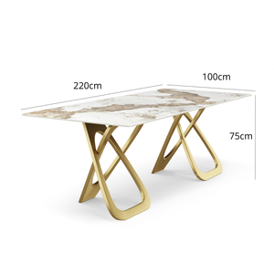 Tables de salle à manger contemporaines en métal, design Hug Table, robustes - Product Image 5