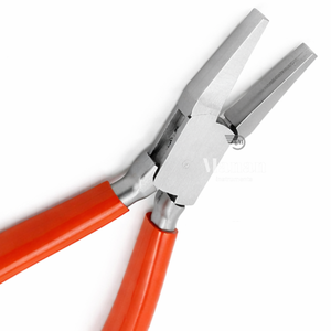 MANAN INSTRUMENTS Pince à bijoux à bec plat de haute qualité 5 pouces (127 mm) en acier inoxydable à mâchoires lisses, poignée en PVC, taille personnalisable - Product Image 5