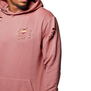 Logotipo personalizado Sudadera con capucha desgastada Nuevo diseño Moda Sudadera con capucha desgastada Logotipo de alta calidad Sudadera con capucha desgastada de gran tamaño - Product Image 4