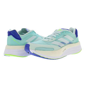 Chaussures Adidas Adizero Boston 10 pour femmes Couleur : Bleu/Crème 100% authentiques - Product Image 2