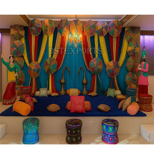 Nuevo Mehndi Ceremony Stage Setup Decor Mehandi Stage Decor Mejor diseñado Sangeet Stage - Product Image 6
