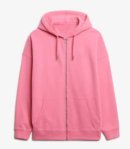 Haute qualité personnalisable respirant doux sweat à capuche pour femmes grande taille brodé Logo femmes sweat automne fermeture éclair plein solide - Product Image 5