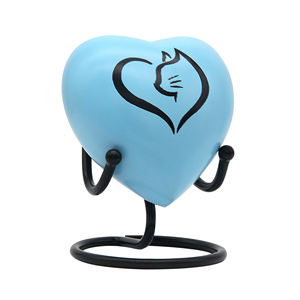 Urne funéraire en forme de cœur de 50 ml, bleu ciel, vente en gros |   Direct d'usine - Product Image 3