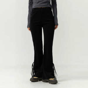 Votre propre Logo Design femmes entraînement Flare pantalon de survêtement femmes coton personnalisé taille haute pantalons de Yoga pour les femmes - Product Image 4