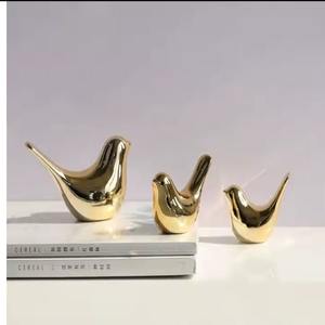 Nordique créatif doré en céramique oiseau artisanat petits ornements salon maison doux maison luxe décor accessoires - Product Image 3