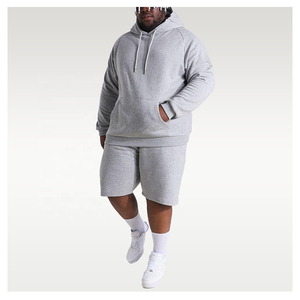 Conjuntos de Sudadera con Capucha y Pantalones Cortos para Hombre, Tallas Grandes, Color Sólido, Secado Rápido, Colores Personalizados, Servicio OEM, Venta al Por Mayor - Product Image 1