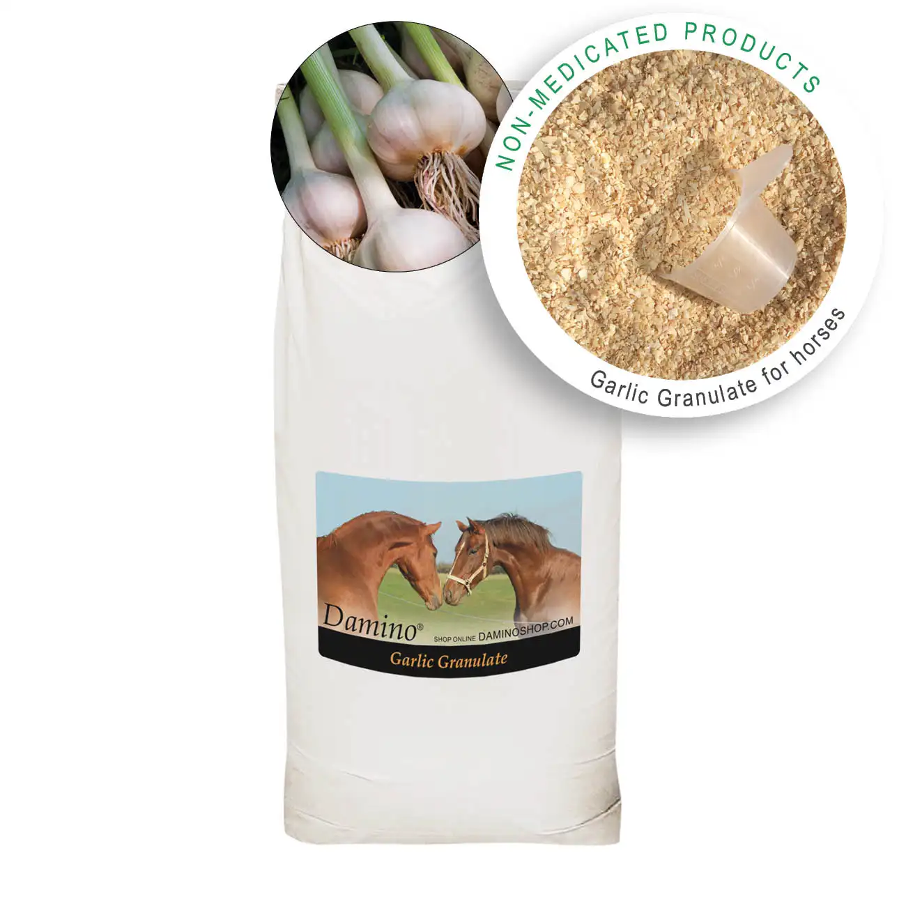 Damino Garlic Granulate Pure Natural Product Supports Bowel Function Digestion and Respiratory Problems 15kg