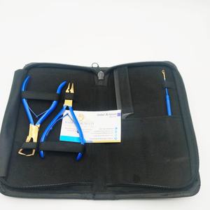 Kit d'outils de pinces d'extension de cheveux en acier inoxydable professionnel modèle d'ouvreur de perle de boucle de couleur or bleu Nano - Product Image 2