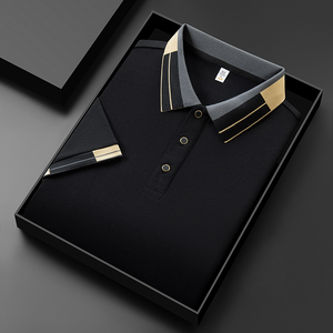 Ropa informal corta para hombre de alta calidad, venta al por mayor de camisetas polo personalizadas para hombre, color sólido ligero con venta de logotipo personalizado - Product Image 2