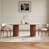Ensemble de salle à manger moderne nordique sur mesure, 1 table + 6 chaises, table et chaises pour la maison