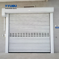 Automática antiviento metal duro aleación de aluminio rápida espiral puerta enrollable