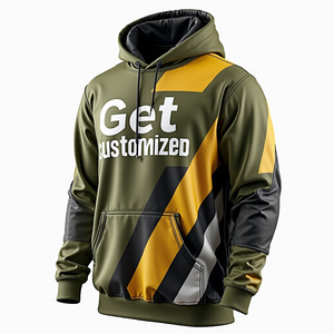 Sudadera con Capucha Personalizada para Hombre, Duradera, de Algodón Combinado, Estilo Urbano Informal para el Invierno, Diseño Sublimado - Product Image 3