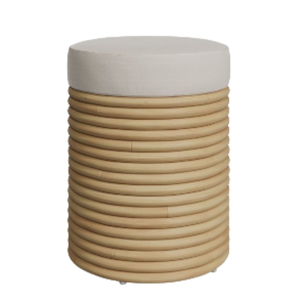 Home Outdoor Patio <b>Furniture</b> Rattan Macaron Stool Super Comfortable With <b>Cushion</b> and Round Shape <b>For</b> Sale - Product Image 2