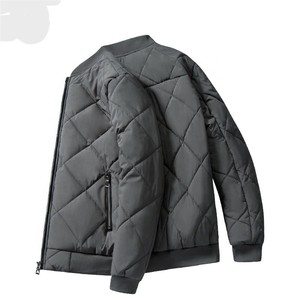 Blouson coupe-vent personnalisé de haute qualité pour hommes col montant décontracté avec bouton décoration hiver - Product Image 3