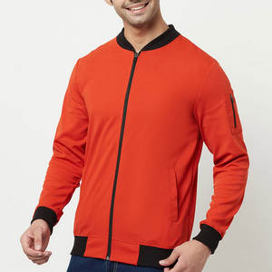 Blouson aviateur en cuir pour homme avec logo personnalisé, fermeture éclair et col montant, manches longues de haute qualité, vêtement d'hiver - Product Image 2