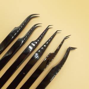 Pinzas Profesionales de Acero Inoxidable para Extensión de Pestañas con Precisión Antiestática y Logotipo Personalizado - Product Image 2