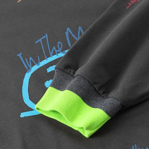 Vente en gros de sweat surdimensionné en molleton de coton mélangé léger de haute qualité, col rond, hiver écologique, imprimé en relief - Product Image 4