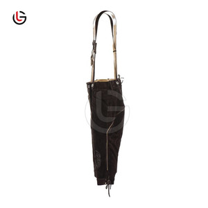 Pantalones Cortos Bávaros de Cuero Genuino 100% de Vaca GLOBAL LEATHER para Hombre, Transpirables, Casuales, con Patrón Liso y Cierre de Botón - Product Image 4