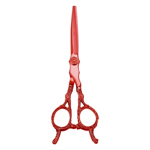 กรรไกรตัดผมสแตนเลสสีแดงปรับได้พร้อมใบมีดคมและสกรู - Product Image 4