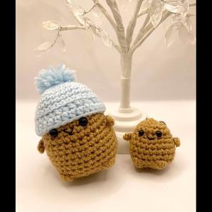 JNC macramé unisexe drôle pomme de terre porte-clés tissé peluche avec PP coton remplissage forme personnalisée 100% fait à la main - Product Image 3