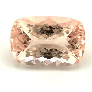 100% naturel pêche Morganite coussin forme non traitée brésil lâche pierre précieuse coussin forme portugais coupe pierre précieuse OEM - Product Image 3
