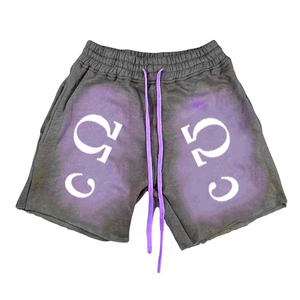 Gran oferta, pantalones cortos de sudor de verano Unisex con logotipo personalizado, ropa de calle, pantalones cortos de lavado ácido Vintage, algodón pesado para hombres - Product Image 1