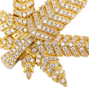 Vvvs เพชรโมอิสจี้ใบไม้หรูหราออกแบบตามต้องการจี้เงินสเตอลิงฮิปฮอป925สำหรับผู้ชายจี้สวยงาม - Product Image 2