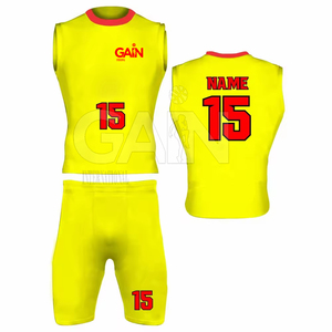 Uniformes Deportivos para Hombre 7 V 7 al Por Mayor con MOQ Bajo, Logotipo Personalizado, Transpirables, 100% Poliéster, Secado Rápido, Sin Mangas, 340g, para Todas las Temporadas - Product Image 1