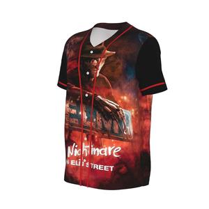 เสื้อกีฬาเบสบอลมีกระดุมเสื้อสีดำพิมพ์ลายออกแบบได้ตามต้องการชุดกีฬาซอฟต์บอลเสื้อเจอร์ซีย์ระบายอากาศ - Product Image 5