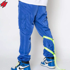 Custom <b>Men's</b> Lightweight High Quality Nylon Reflective Windbreaker Pants <b>Loose</b> <b>Fit</b> Oversize Drawstring Closure Mid Straight - Product Image 4